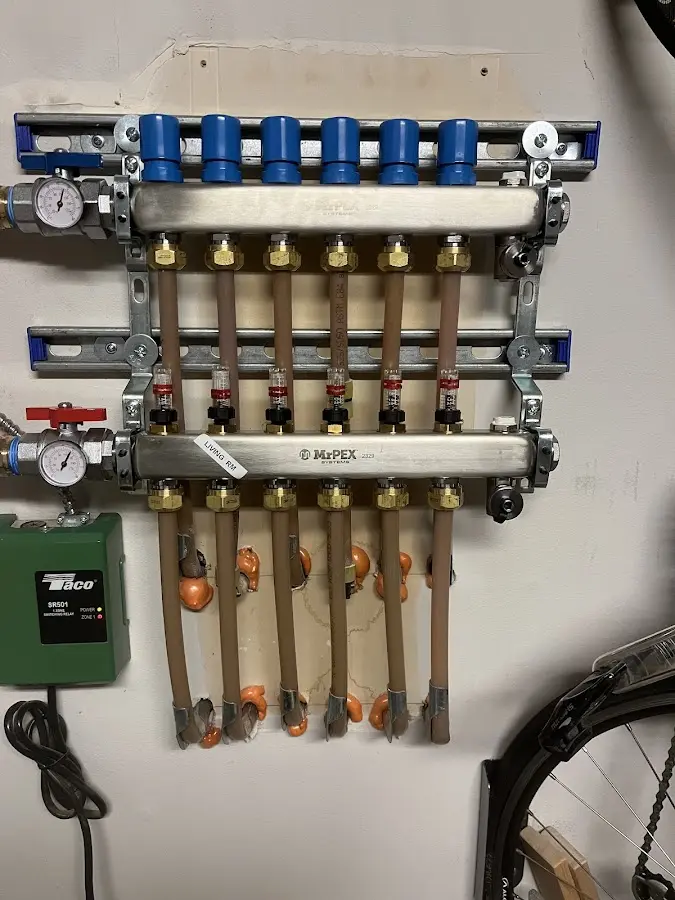 Plumber performing Gas Line Installation at a residential property in Harriman